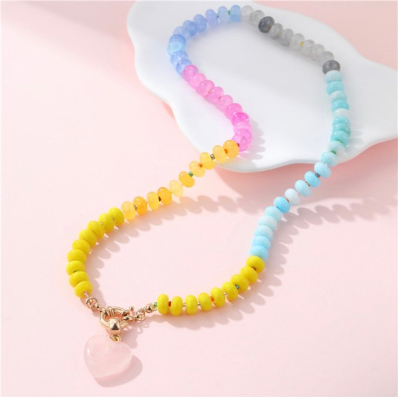 Natural Stone Necklace with Pendant
