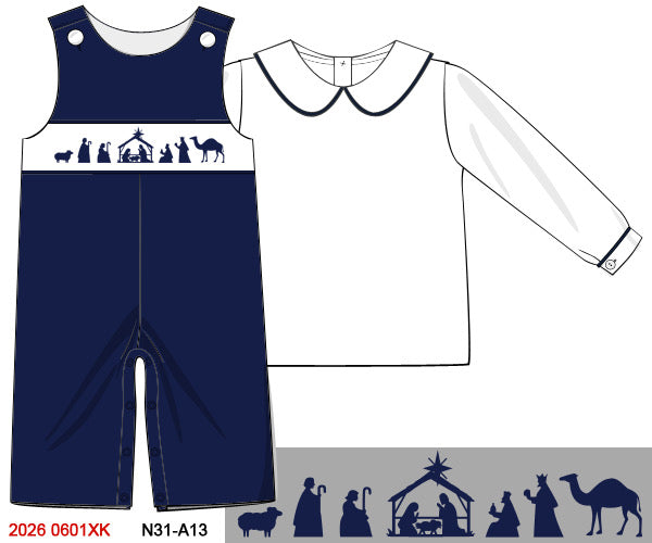 Navy Nativity Long All Set