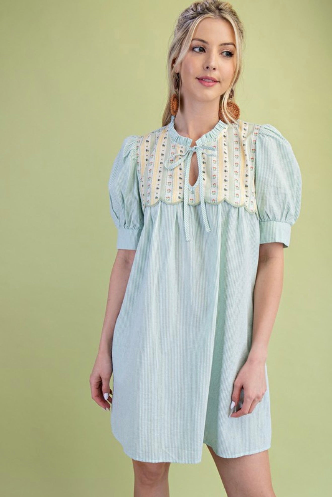 Floral Scallop Dress