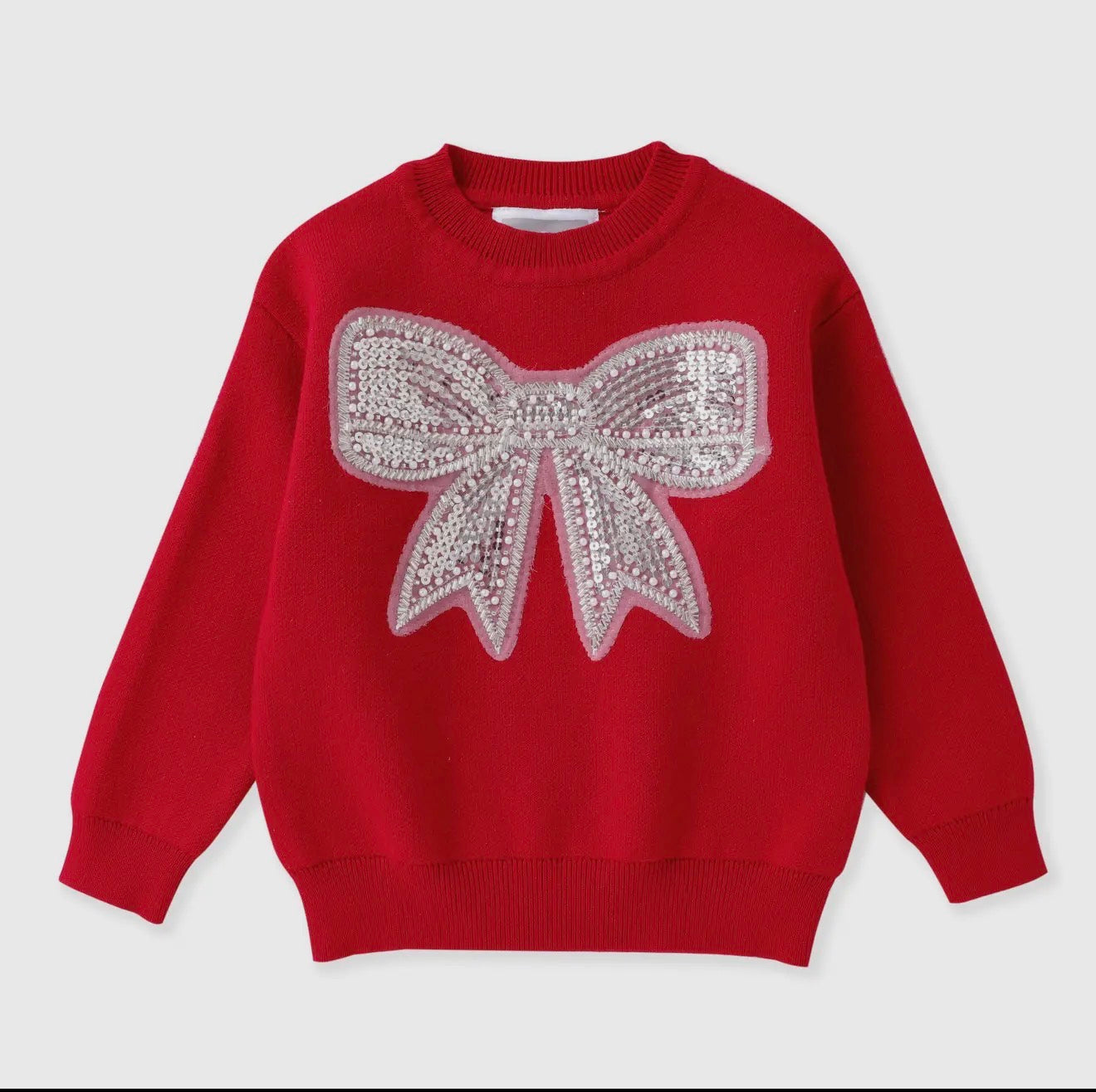 Toddler Bow Beaded Sweater