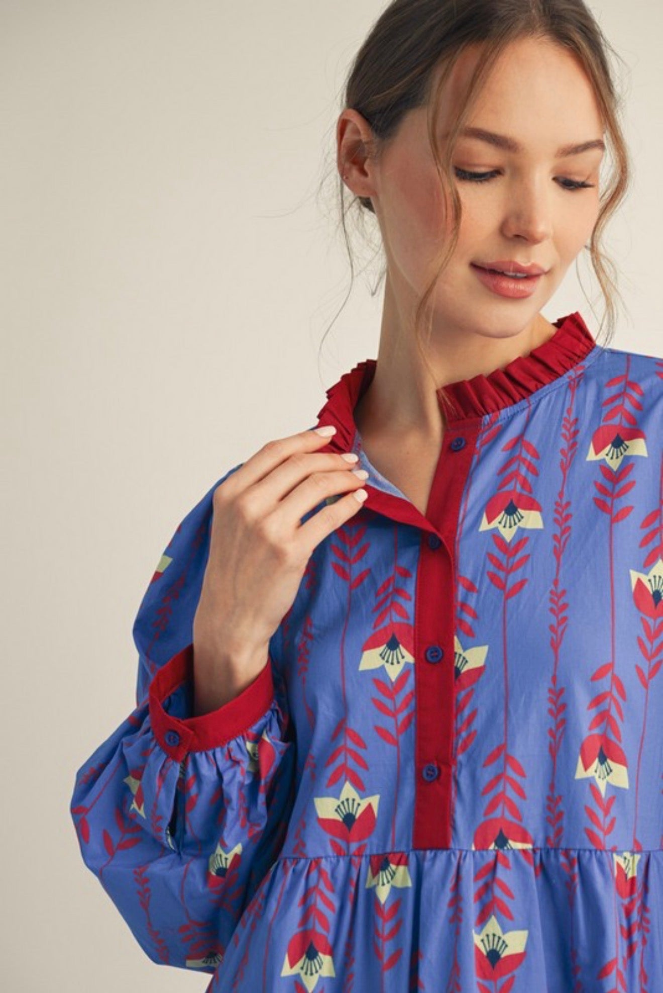 Printed Midi Dress