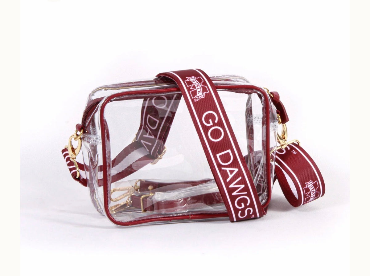 Desden Miss State Strap Clear Purse