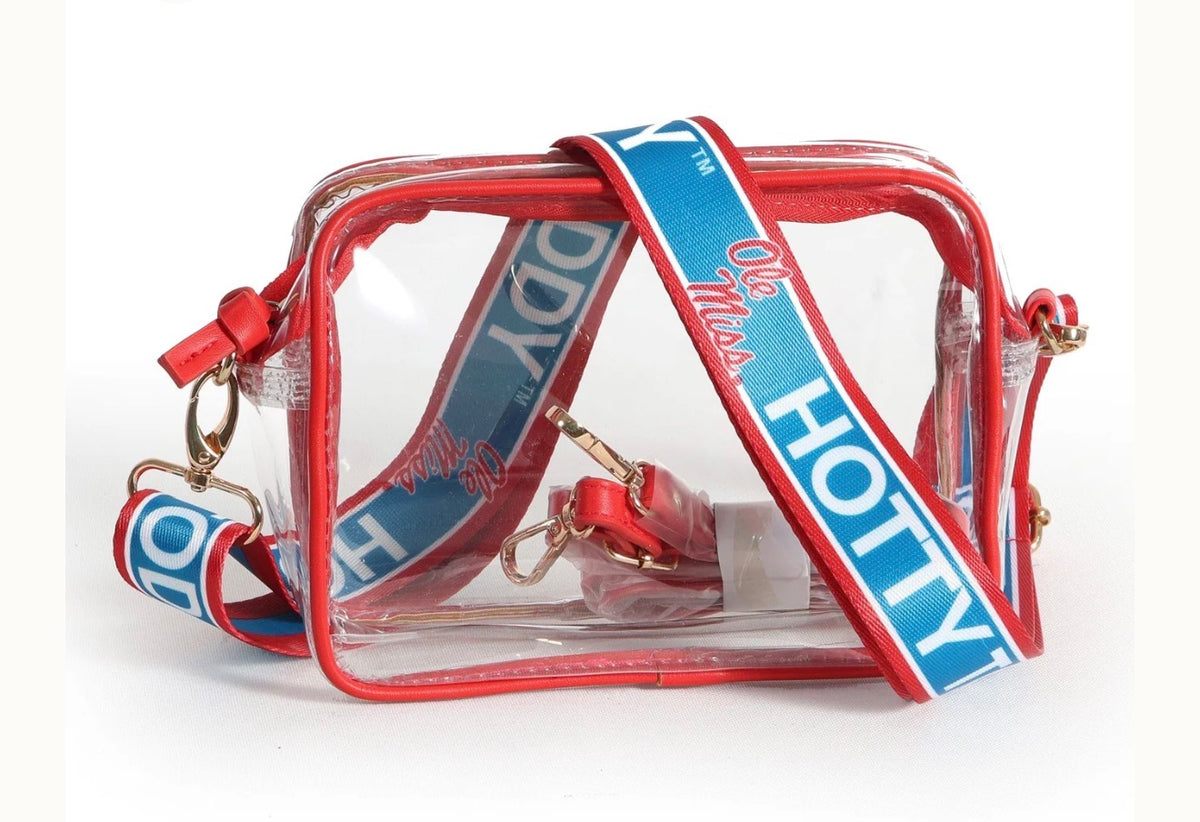 Desden Ole Miss Strap Clear Purse
