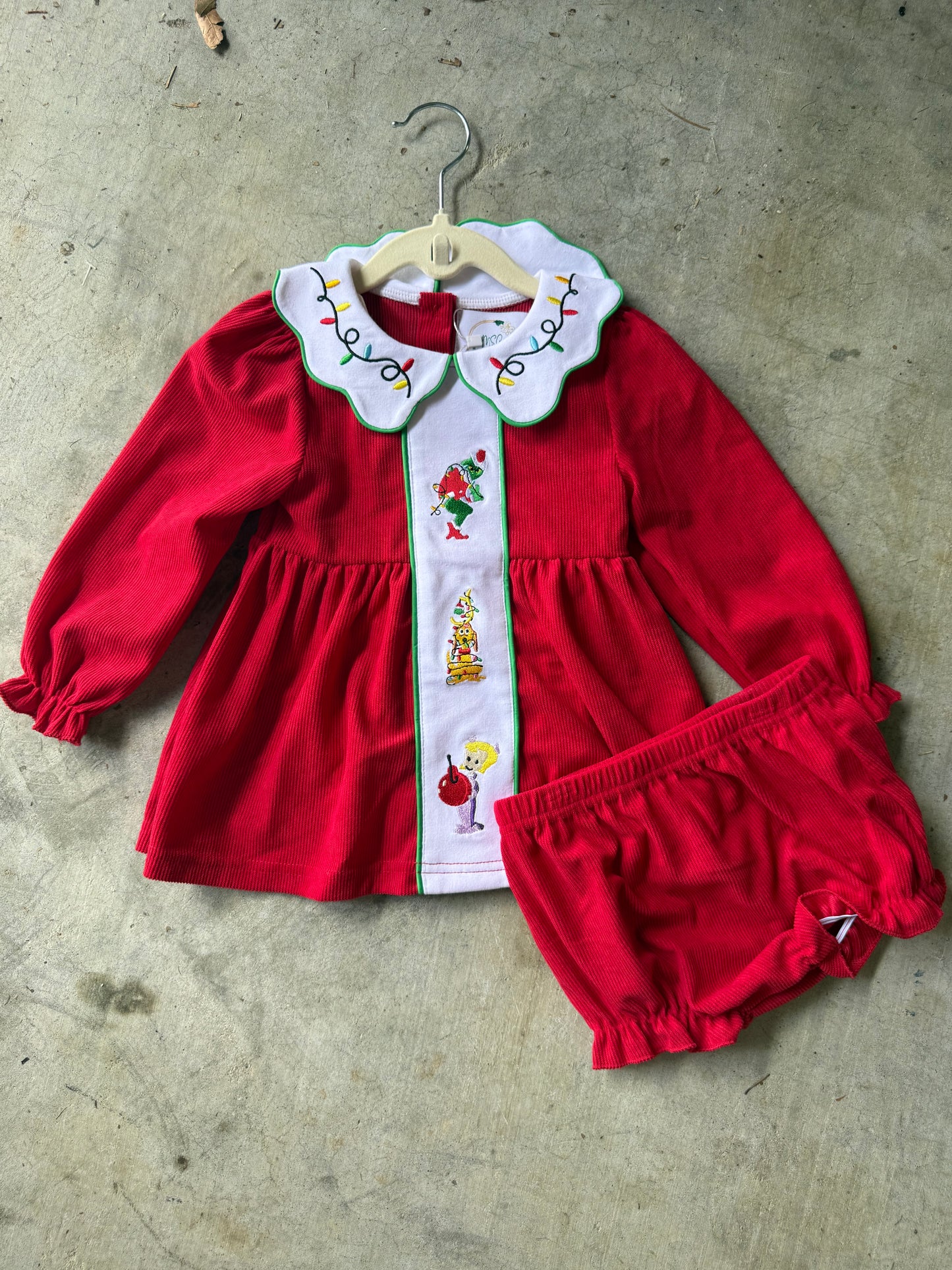 Girls Embroidered Diaper Set