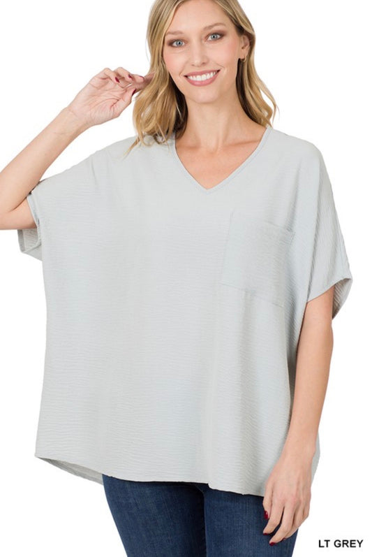 Woven Airflow Oversized Top