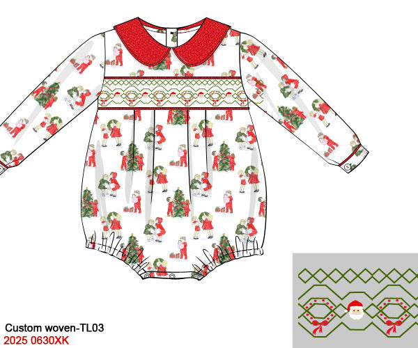 Vintage Christmas Boys Bubble
