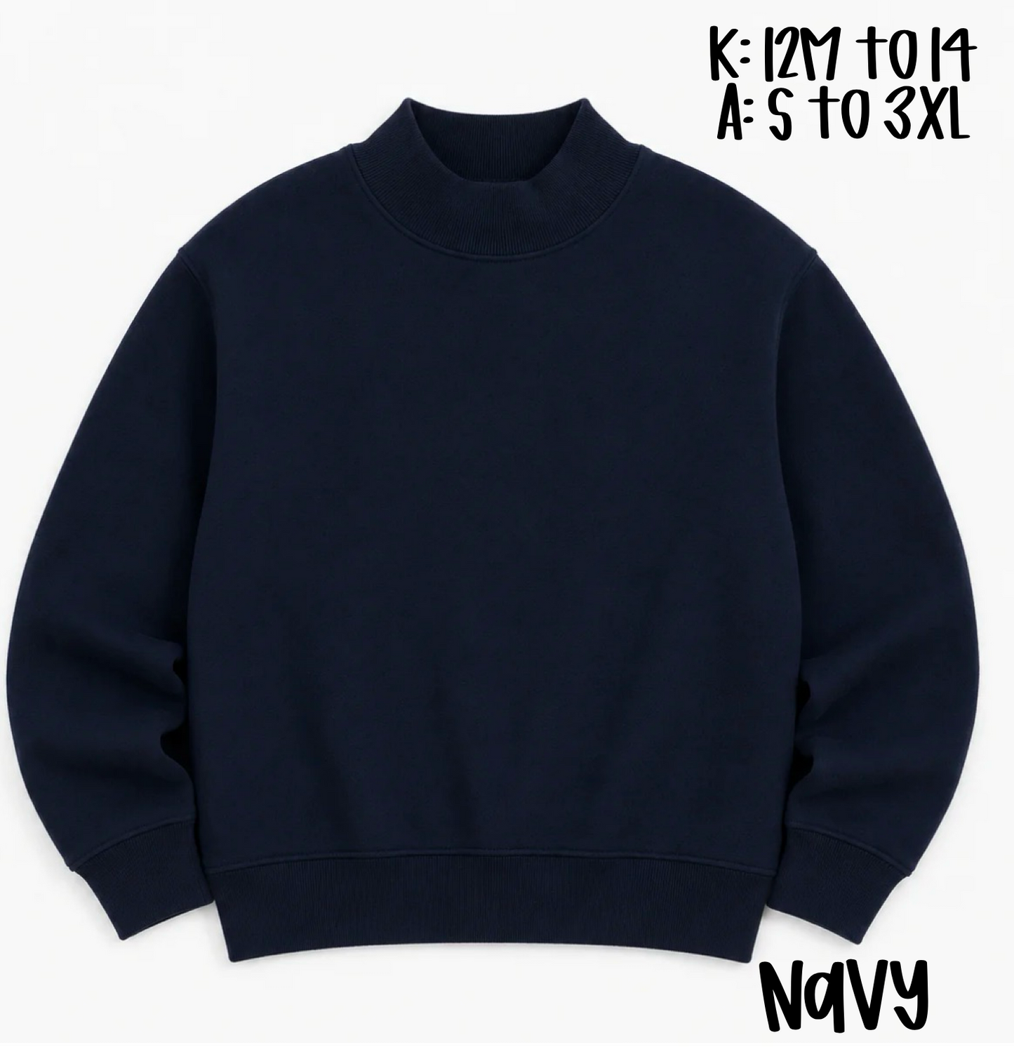 Adult Mock-Neck Sweatshirt