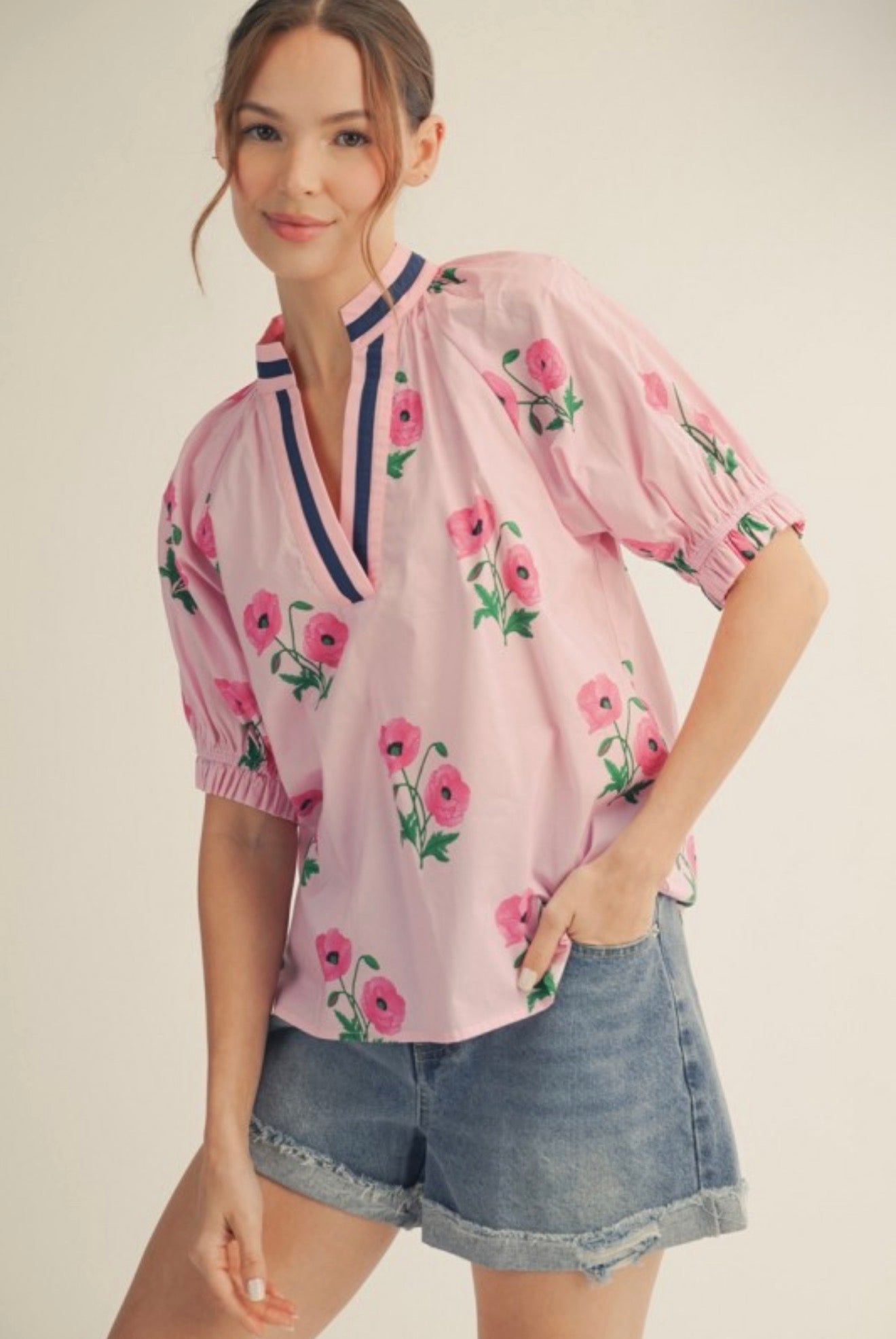 Pink Floral Top
