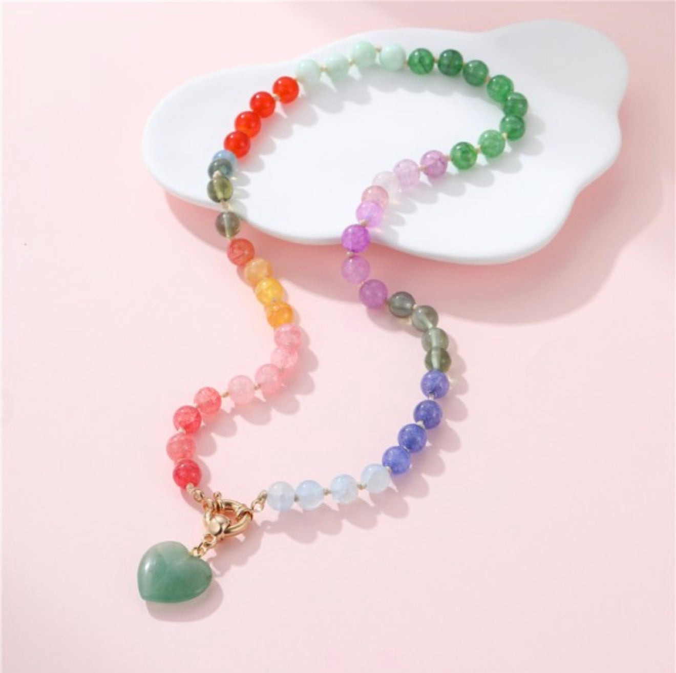 Natural Stone Necklace with Pendant