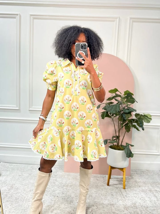 Yellow Floral Dress