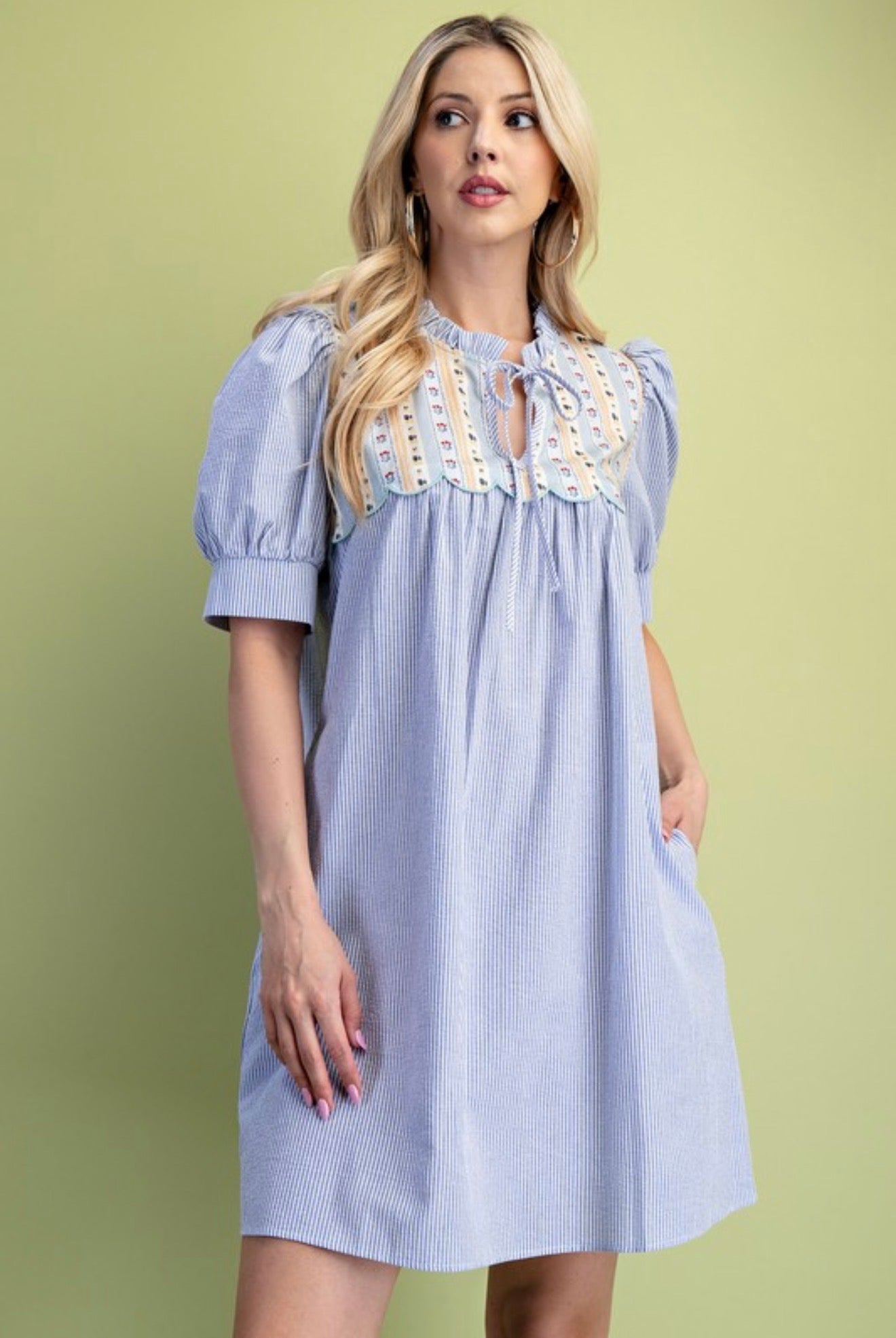 Floral Scallop Dress