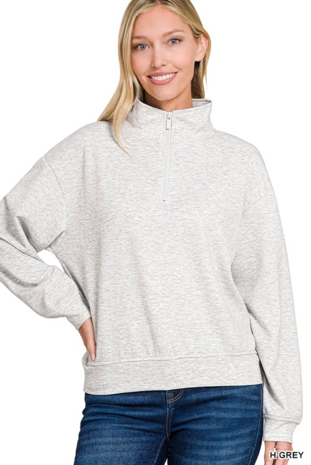 Scuba Half Zip Pullover Top