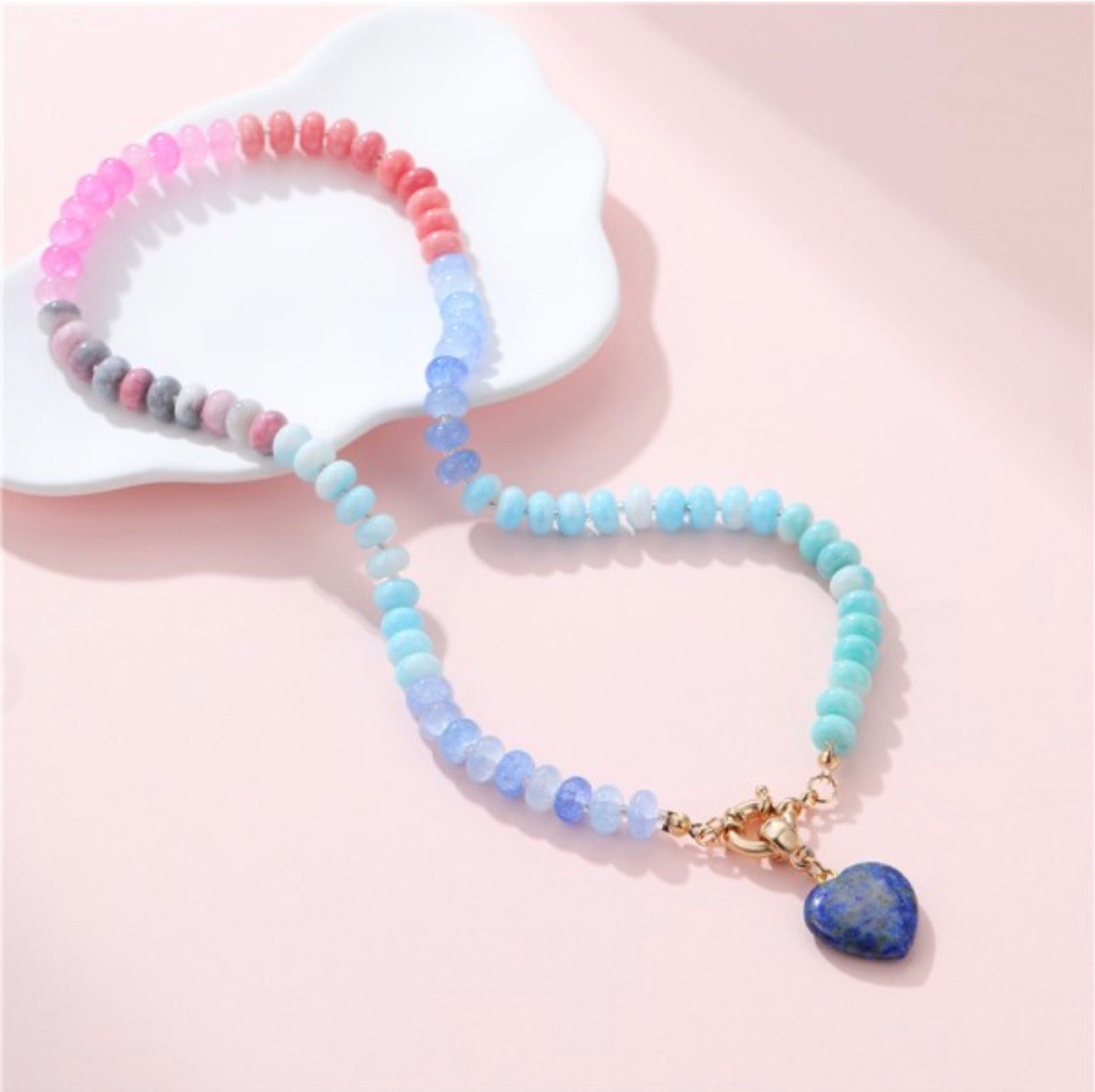 Natural Stone Necklace with Pendant