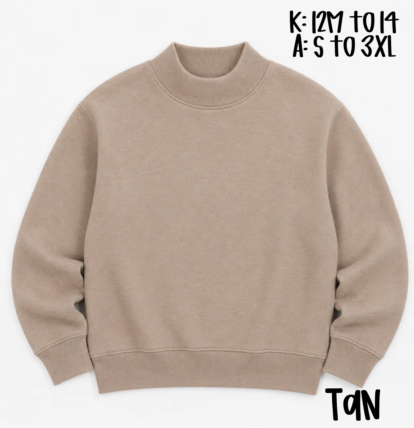 Adult Mock-Neck Sweatshirt