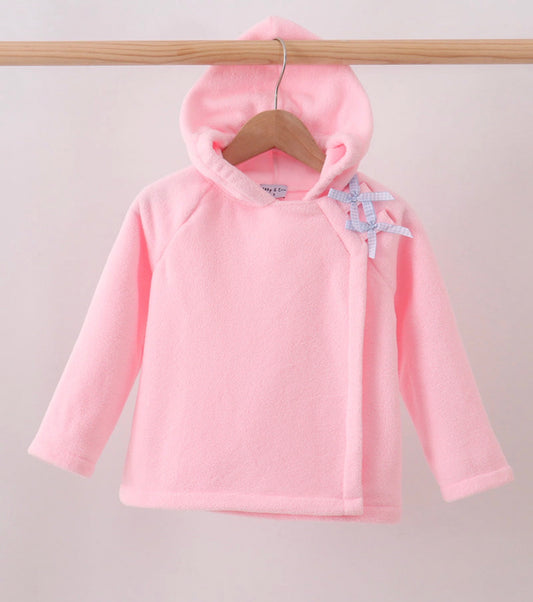 Pink Fleece Bow Coat