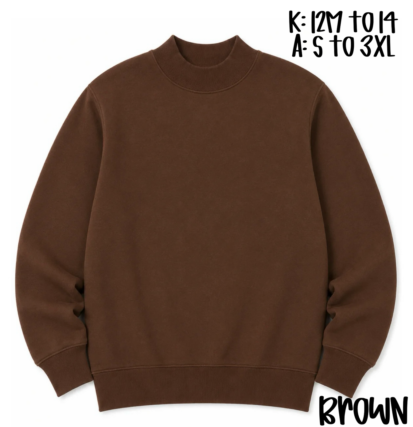 Kids Mock Neck Sweatshirt Preorder