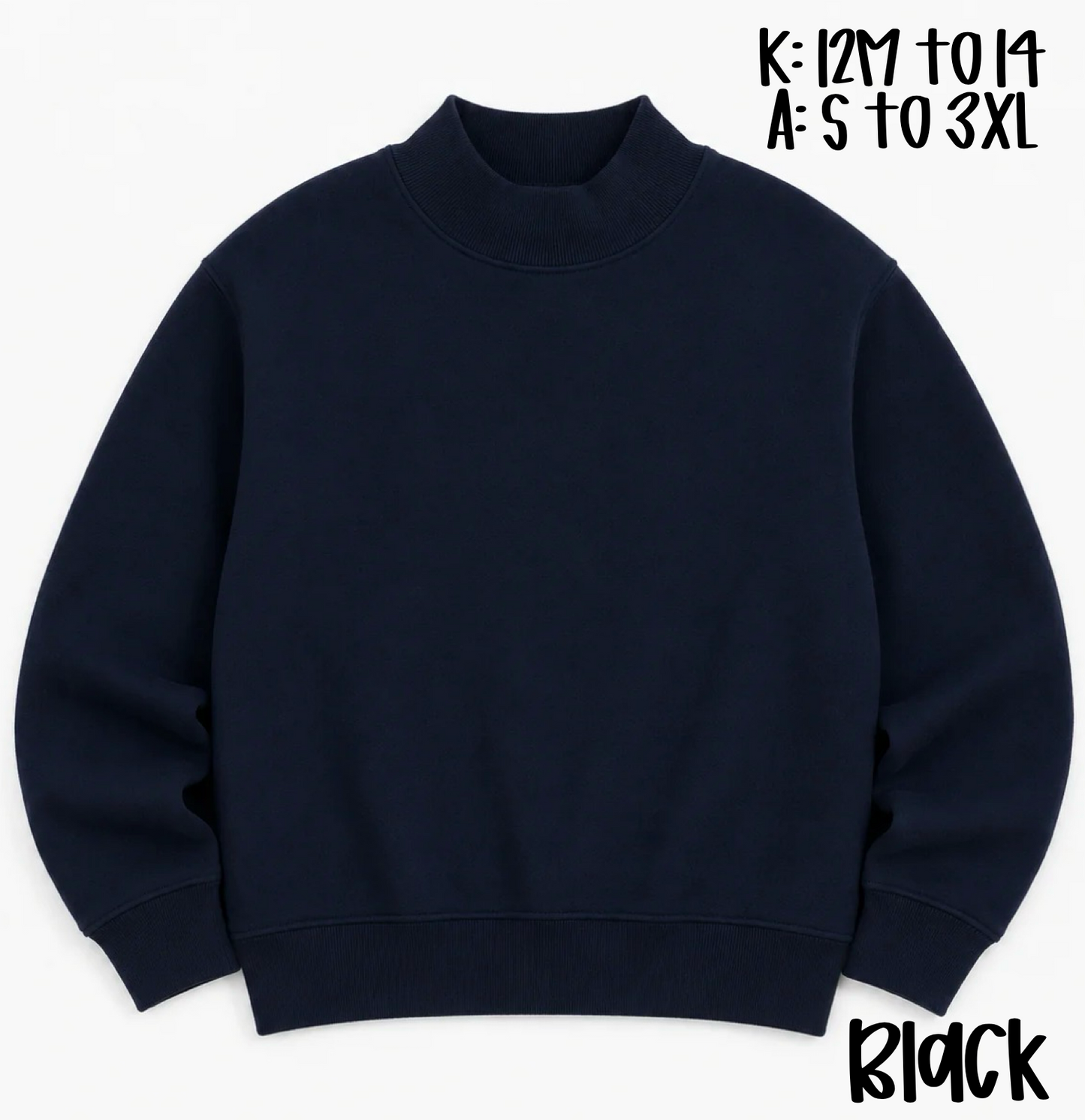 Adult Mock-Neck Sweatshirt