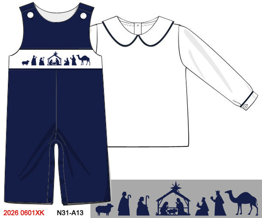 Navy Nativity Long All Set