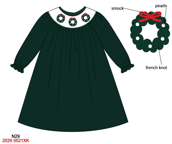 Velvet Wreaths Diaper Set