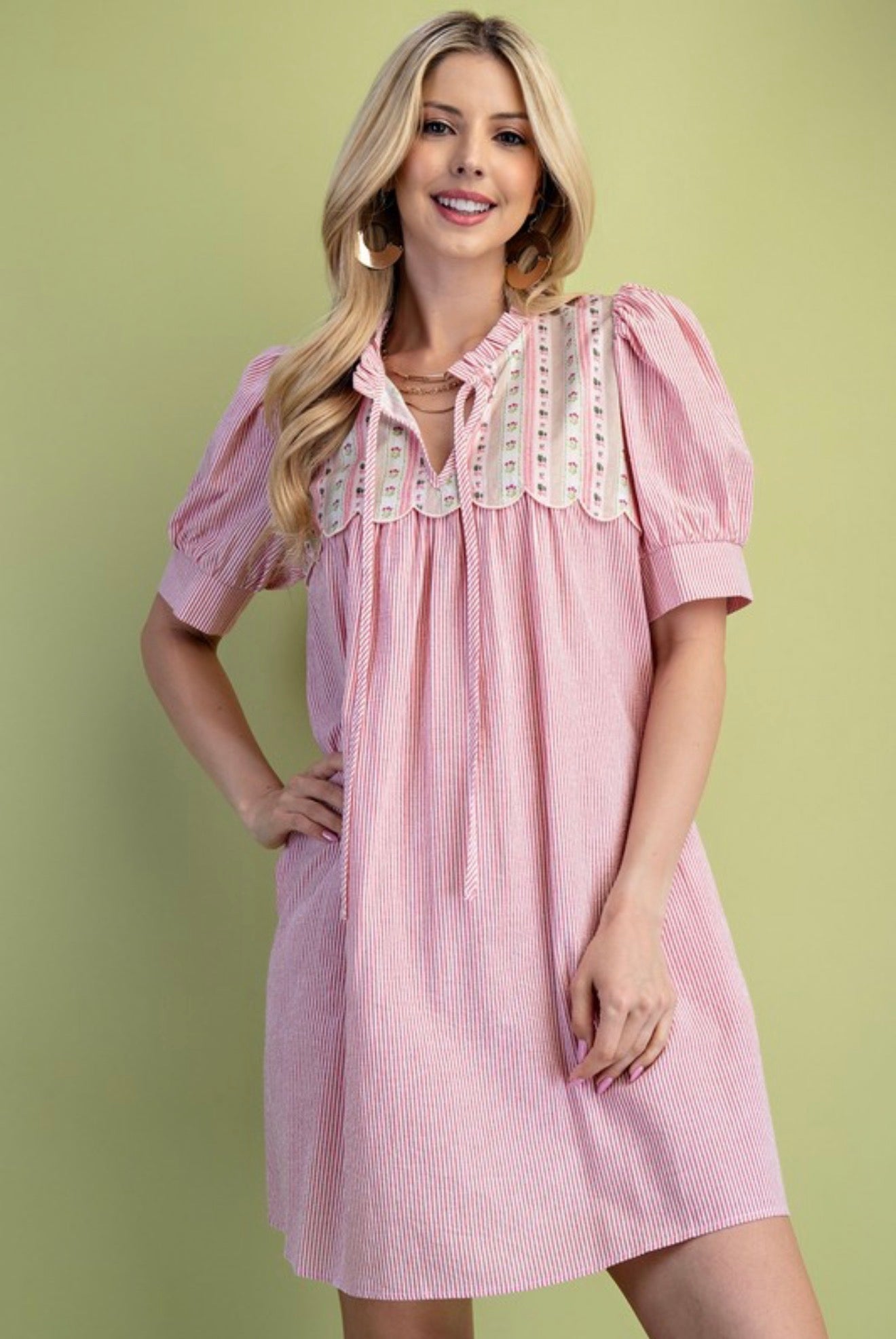 Floral Scallop Dress