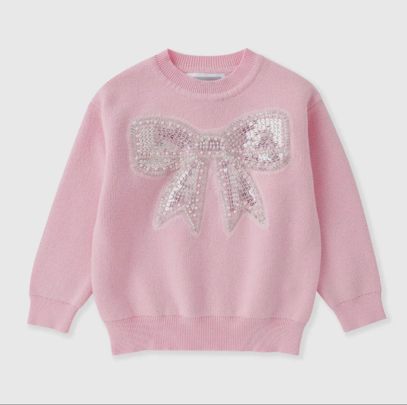 Toddler Bow Beaded Sweater