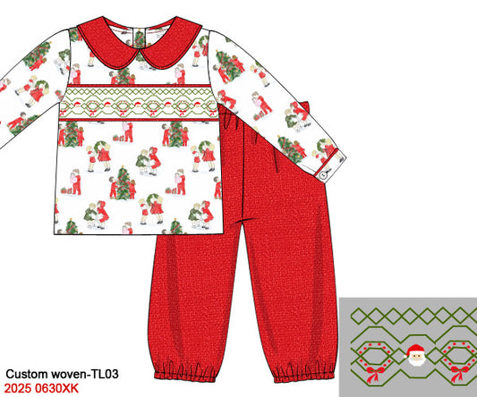 Vintage Christmas Boys Pant Set