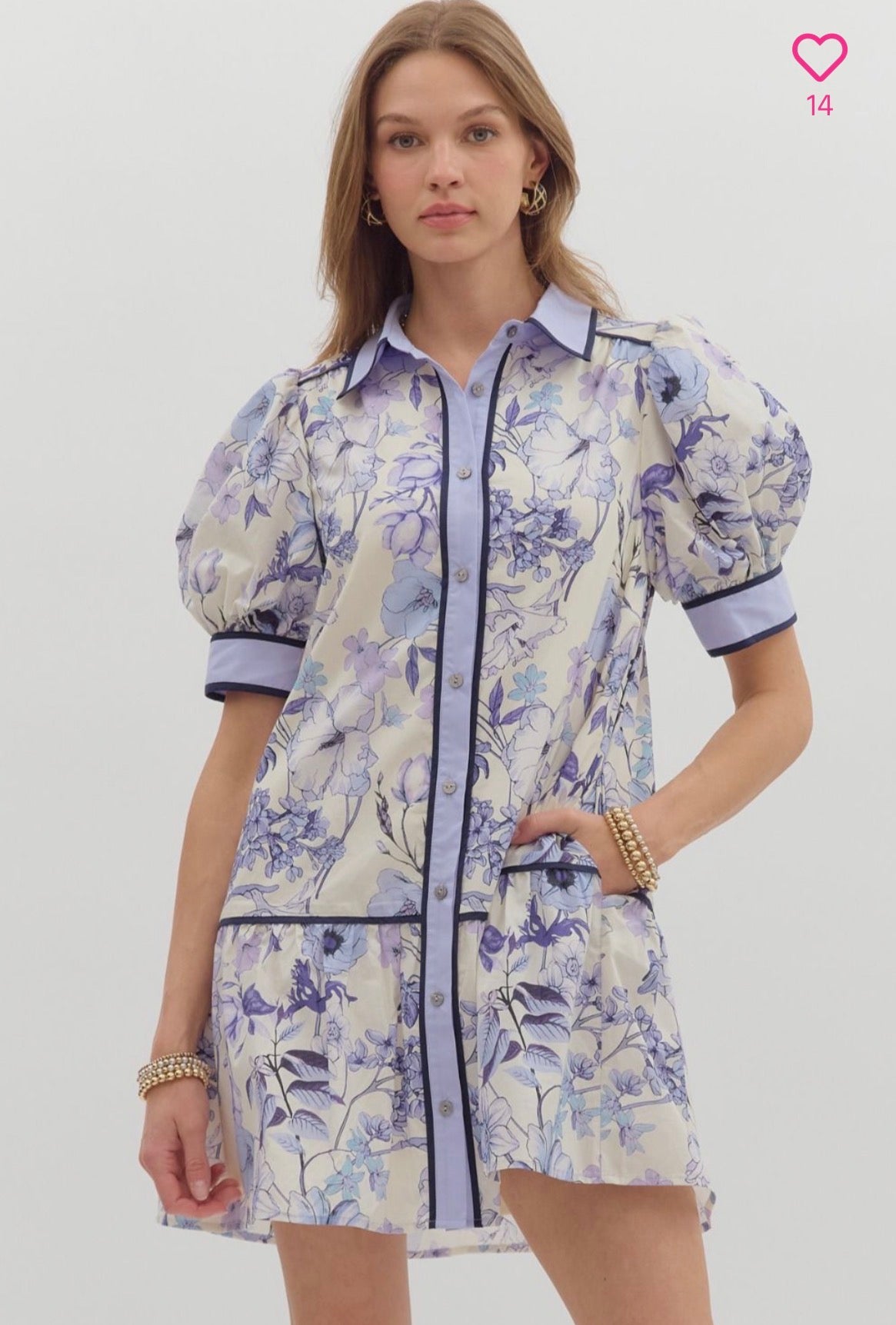 Periwinkle Floral Dress