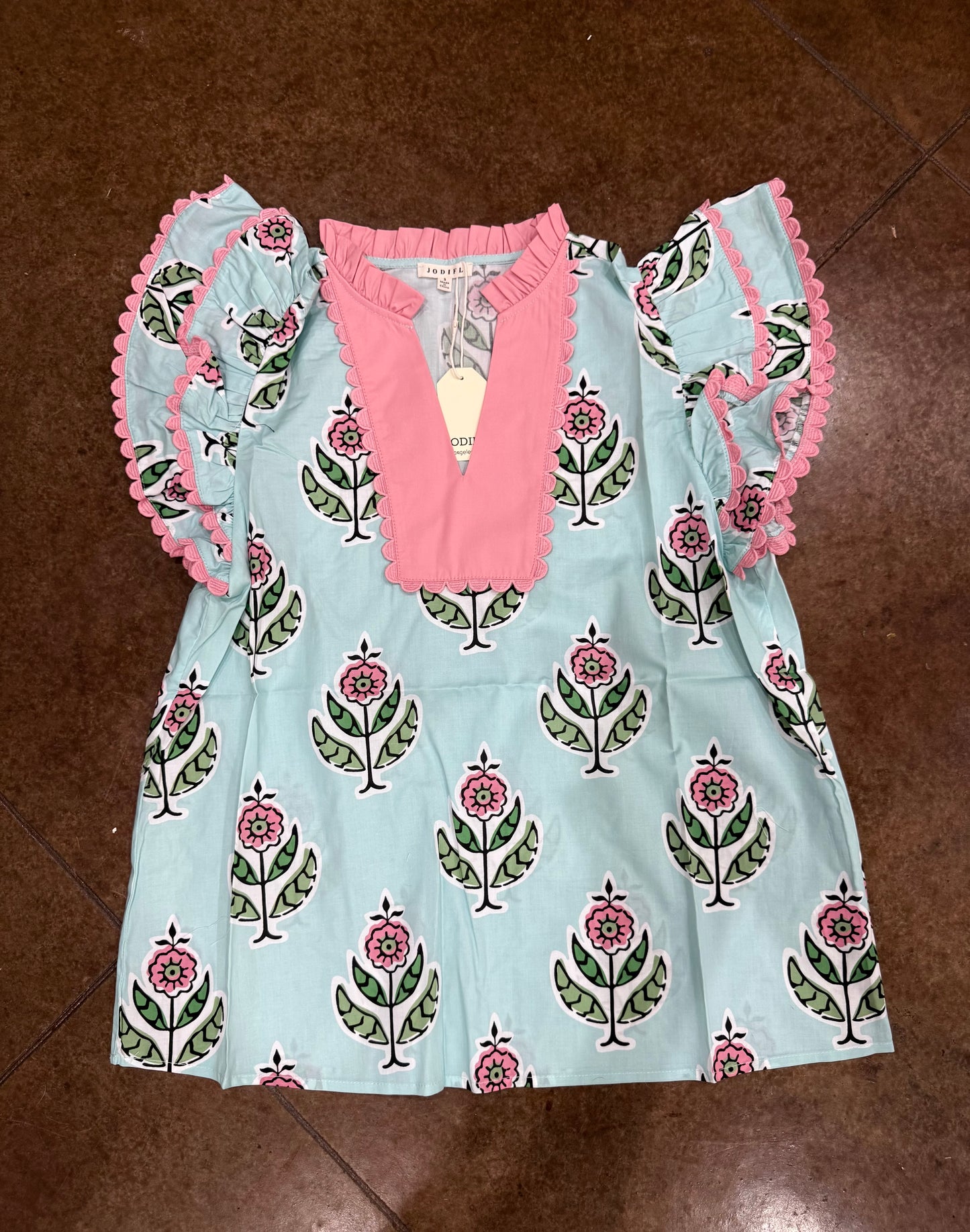 Two Tone Floral Top