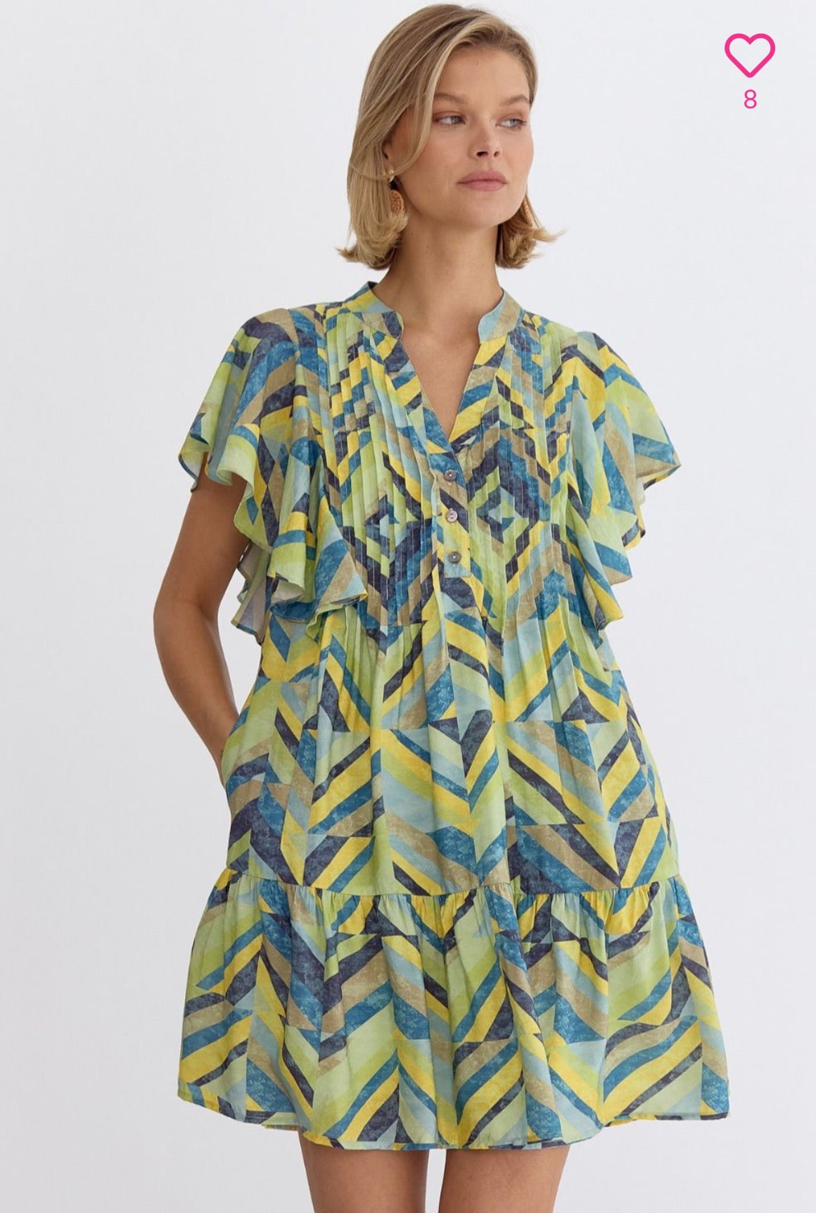 Charity Geometric Print Dress