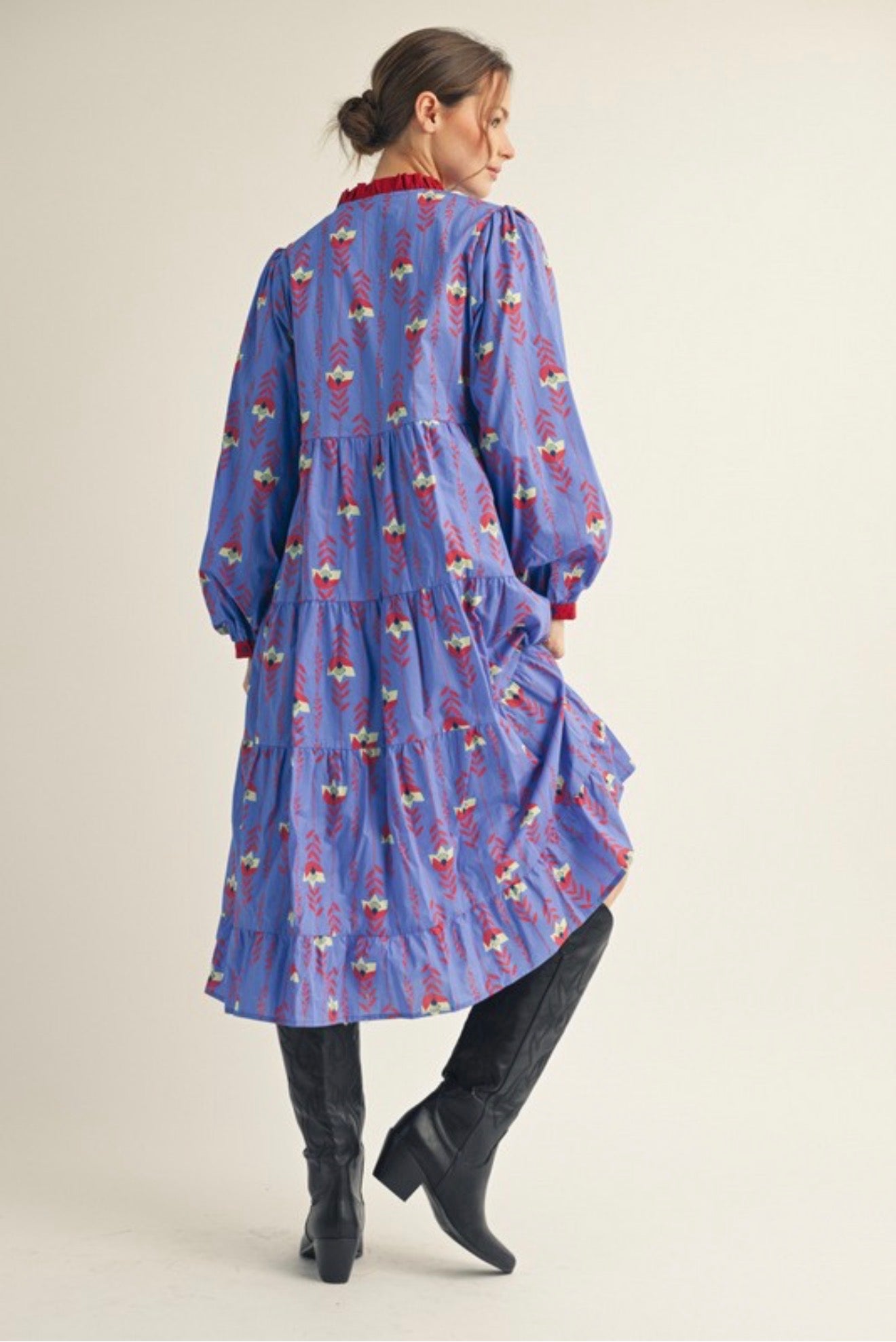 Printed Midi Dress