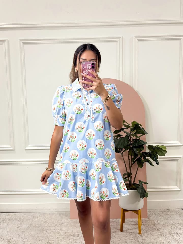 Blue Floral Dress