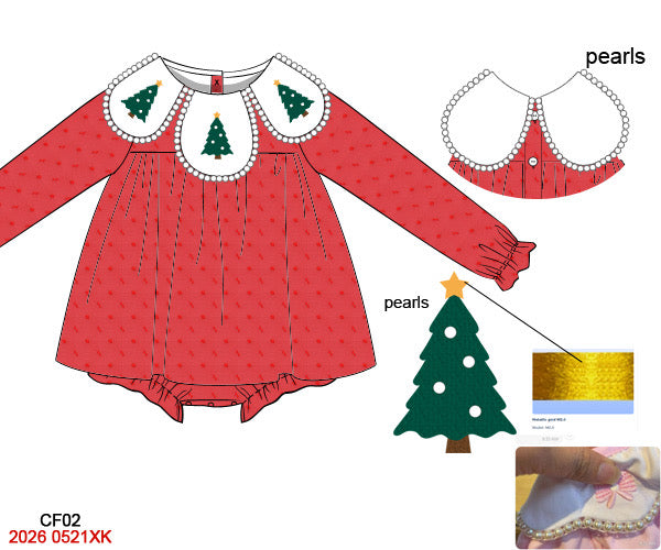 Swiss Dot French Knot Skirted Bubble