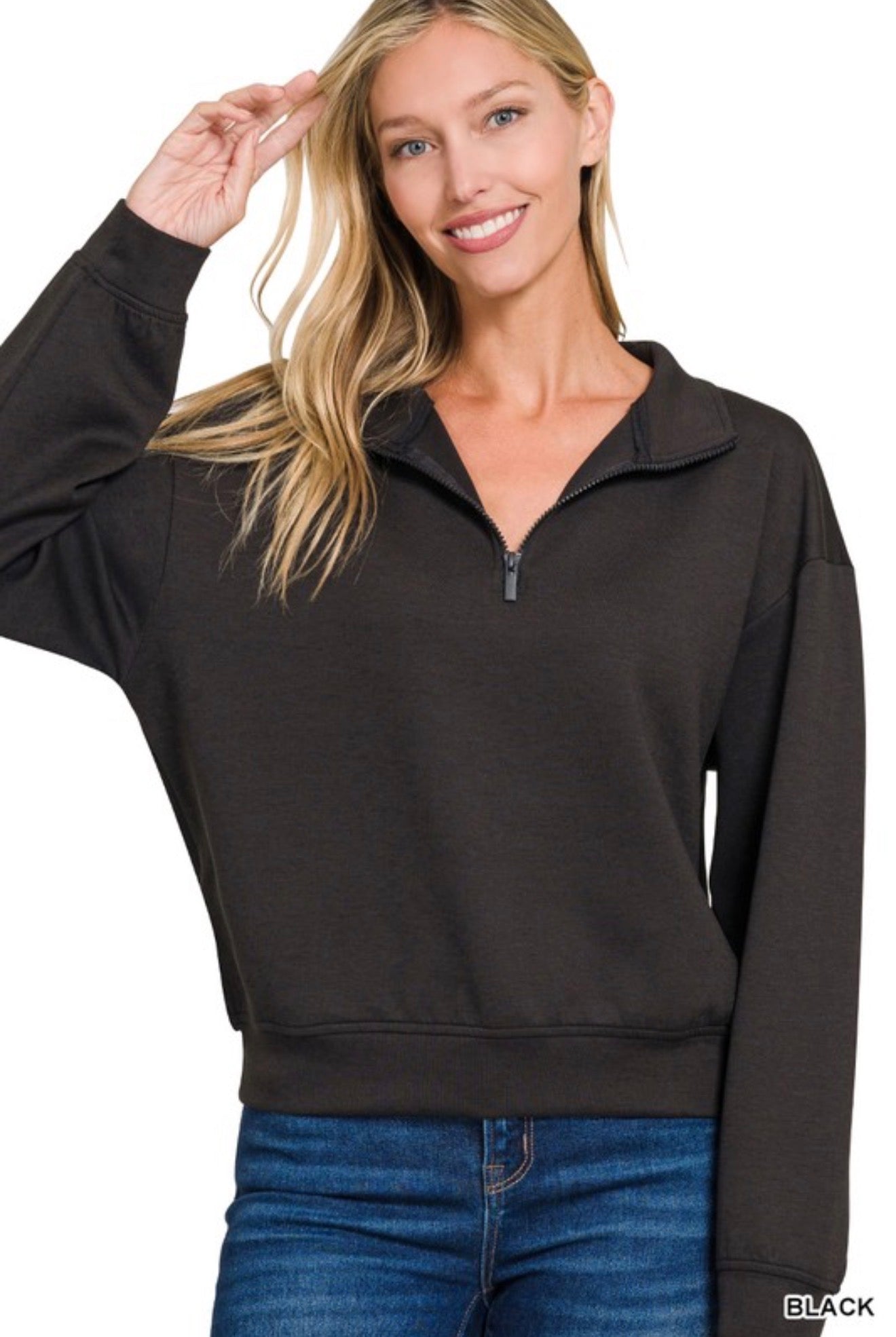 Scuba Half Zip Pullover Top