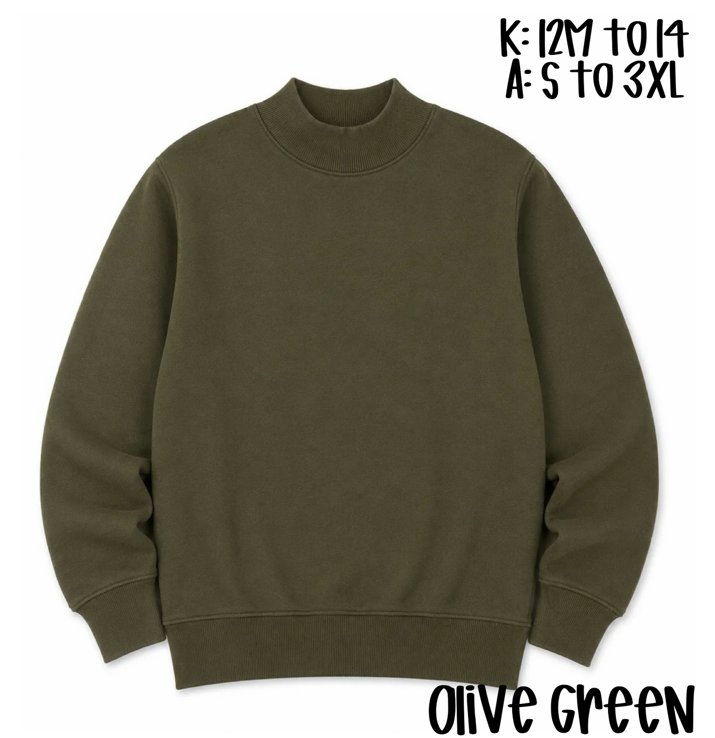 Kids Mock Neck Sweatshirt Preorder