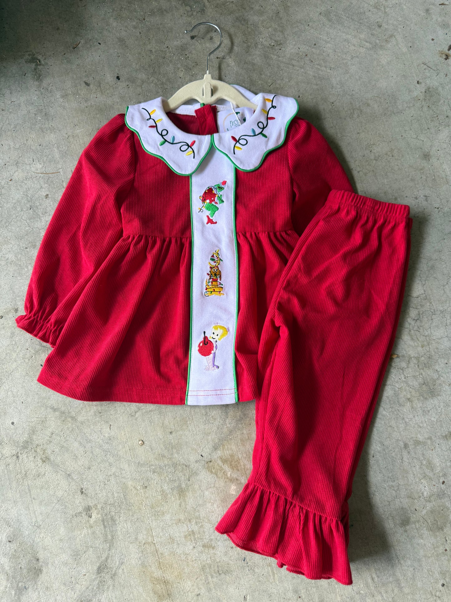Girls Embroidered Pant Set